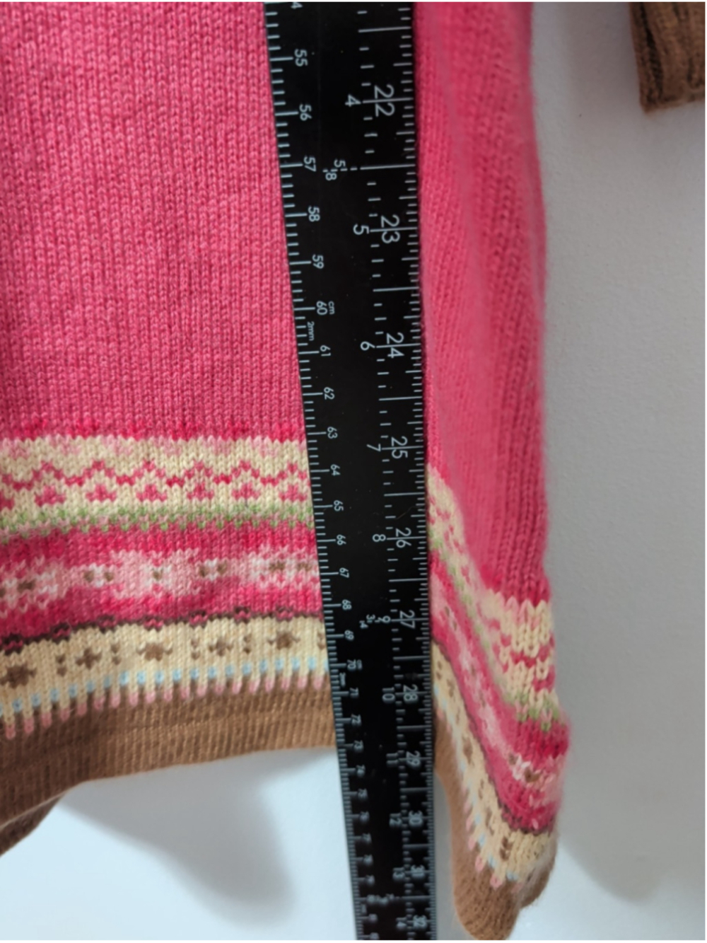 Gap Kids Girls Sweaterdress Size M (8) Long Sleeve Pink Fair Isle Design Hooded - Picture 6 of 7